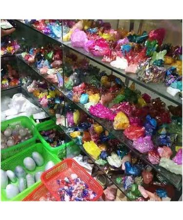 Natural Crystal Rough Stone Crafts Electroplating Colorful Angel Aura Crystal Cluster 1PC - Buy Online on GoSupps.com