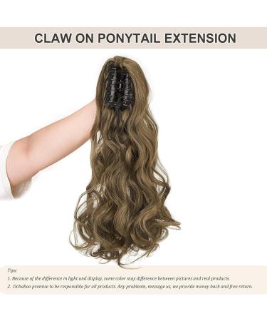 Dcbaboo 18inch Claw Clip in Ponytail Hair Extensions Long Wavy Ponytail Extension Curly Synthetic Pony tails Natural Wave One Piece Hairpiece Fake Ponytail for Women Golden Brown 18 inch 150g Golden Brown - Buy Online on GoSupps.com