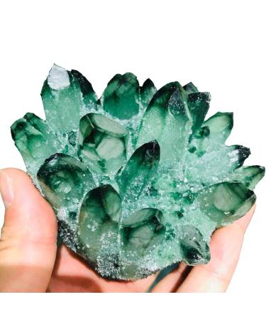 Natural Crystal Rough 1pc 400g-500g Natural Green Phantom geode Quartz Cluster Rough Cluster for Sale