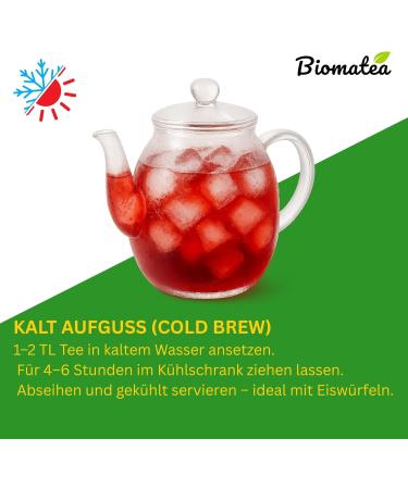  Biomatea Biomatea Sonnenkuss Tea | 100 g Fruity and Floral Herbal Tea Blend with Lemon Balm Pomegranate Flower and Rosebud | for 30 Cups | Wellness Flower Tea | Bottled in Germany - Buy Online on GoSupps.com