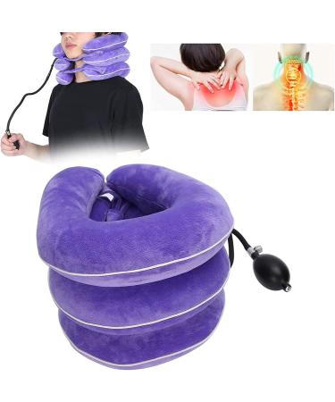Buy Aufblastable Neck Traction Device | Neck Support & Massage Collar - Ideal for Home Office | Purple - Buy Online on GoSupps.com