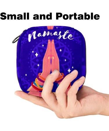 Portable Storage Bags for Women's Bandages & Menstrual Pads - Purple Mandala Design | Stylish & Functional for School & Office - Buy Online on GoSupps.com