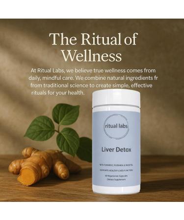 Ritual Labs Healthy Liver with Turmeric Pueraria & Inositol Energy for Healthy Liver Function Vegan Gluten-Free Natural Cleansing & Fat Metabolism 60 Vegan Capsules (1) - Buy Online on GoSupps.com