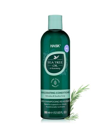 HASK revitalizing conditioner with tea tree oil - powerful for all hair types color -safe and animal test -free - bottle with 355 ml