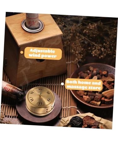 Healeeved 5er-Box Smoke-Free Moxibustion Tool Set - Adjustable Copper Moxa-Stick Container 5PCs Golden Moxibustion Box for Home Use - Buy Online on GoSupps.com