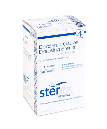 STEREX Bordered Gauze 4X4 STERILE 120/BX