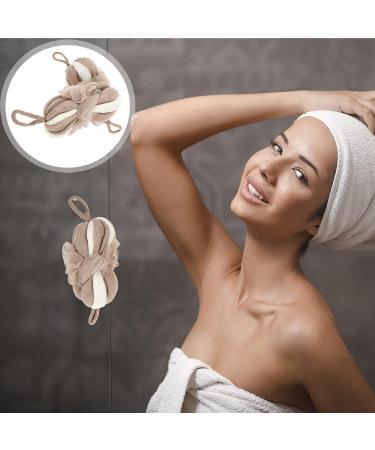 KALLORY 2pcs Long Bath Flower Foaming Bath Ball - Baby Bath Sponge Scrubber & Shower Supplies for Soft Skin Care (20x10cm - Buy Online on GoSupps.com