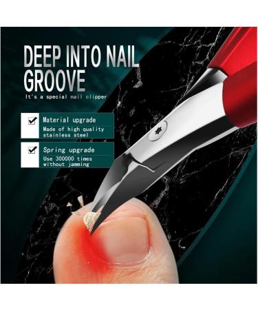SJLS Nail Groove Scissors Nail Clipper Combination Set Household Sharp-Billed Olecranon Pliers Pedicure Toenail Pliers Nail Tools (Color : Green) - Buy Online on GoSupps.com