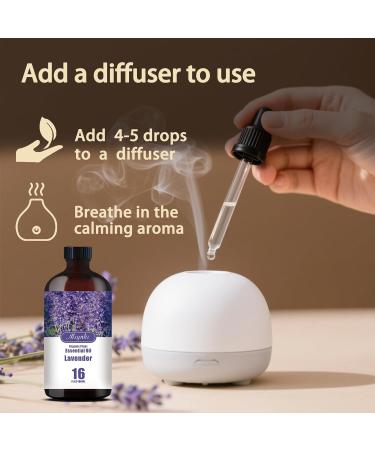 Lavender & Chamomile Essential Oils Set 16oz & 4oz Pure Natural Scent for Diffusers Aromatherapy Candle & Soap Making Relaxing Sleep Aid Gift for Home Bath & Massage - Buy Online on GoSupps.com