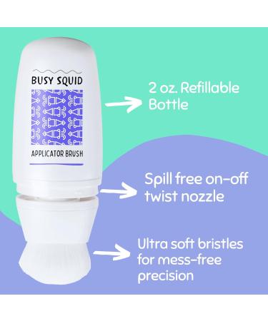 Busy Squid Sunscreen Applicator for Kids & Adults | Refillable Mess-Free Travel Size Brush for Even Lotion Application - Buy Online on GoSupps.com