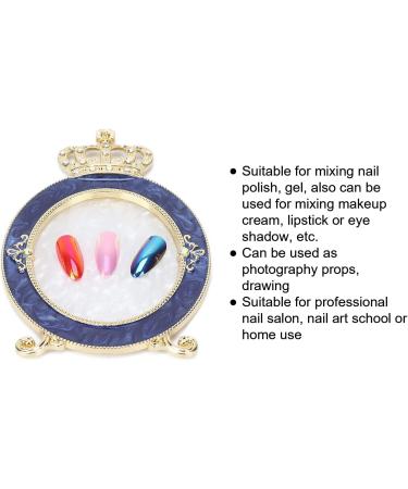 MAMJENNI Nail polish mixing palette gel makeup cream resin material durable smooth texture easy to clean crown design photography prop (gold) - Buy Online on GoSupps.com
