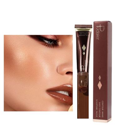 Contours Beauty Wand | Waterproof Liquid Face Contours with Soft Cushion Applicator Shading Stick Natural Matte Finish Lightweight Cream Contours Stick Aezon 02