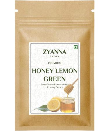 ZYANNA Honey Lemon Green Tea - Premium Indian Loose Leaf Green Tea (3.53oz) | 100% Natural Refreshing Blend with Honey Extract & Lemon Peels | 50 Cups - Buy Online on GoSupps.com
