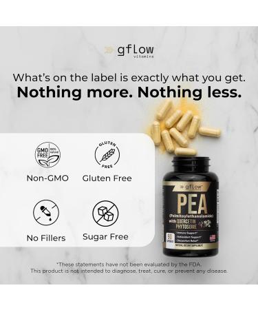 gflow vitamins Pea Supplement with Quercetin Phytosome 1,000 mg | Micronized Pea (Palmitoylethanolamide) 99% Highly Purified | Discomfort Relief Supplement in Capsules Made in The USA - Buy Online on GoSupps.com