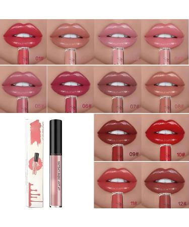Hailnrothwad Lipstick 12 Colors Cream Texture Lipstick Nonstick Nonfading Long Lasting Moisturizing Velvety Liquid Lipstick6 - Buy Online on GoSupps.com
