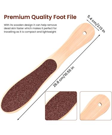 ONEBOOM Foot Files for Hard Skin Natural Foot Scraper with Wood Handle Hard Skin Remover Foot for Men and Women Double Sided Foot Scraper Hard Skin Remover to Eliminates Corns and Calluses - Buy Online on GoSupps.com