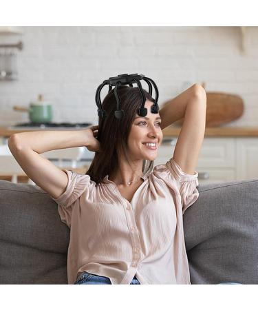 Ultra Scalp Massager Octopus - Electric Head Massage Device for Deep Relaxation | 10 Vibrating Contacts | Upgrade Black - Buy Online on GoSupps.com