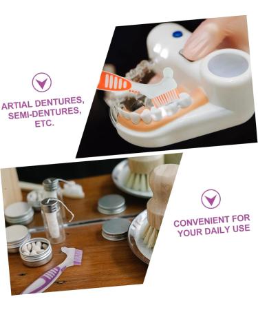 Gleavi 16-Piece Denture Cleaning Brush Set | Prothesis Care Tools for Adults | Effective False Teeth Cleaning - Buy Online on GoSupps.com