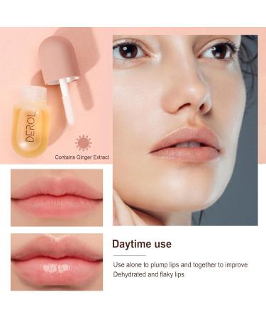 3 PCs Natural Lip Plumper Kit - Hydrating Lip Care Serum for Fuller Voluminous Lips | Lip Filler Booster & Moisturizer - Buy Online on GoSupps.com