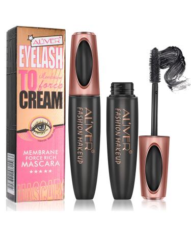 4D Extra Long Silk Fiber Mascara Volume Eyelash Mascara Waterproof Long Lasting Natural Eye Makeup Not Blooming - Buy Online on GoSupps.com