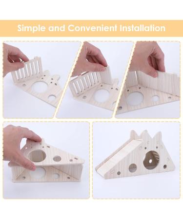 Molain Wooden Hamster House with Ladder & Slide | DIY Small Animal Activity Toys & Accessories - Buy Online on GoSupps.com