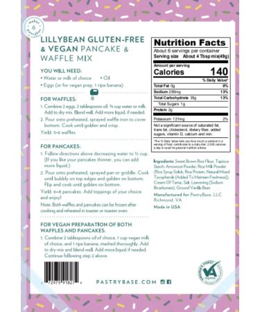 LillyBean Gluten Free Pancake & Waffle Mix 297.67g (Pack of 1) - Buy Online on GoSupps.com