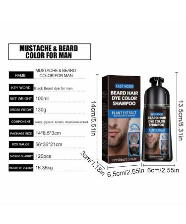 Beard Color Shampoo for Men - 100ml Organic Gray Beard Remover & Care - Buy Online on GoSupps.com
