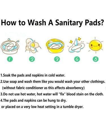 10 Pcs Reusable Menstrual Pads Set w/ Wet Bag - Regular Flow Waterproof Mama Cloth Sanitary Napkins (Bamboo Charcoal) - Buy Online on GoSupps.com