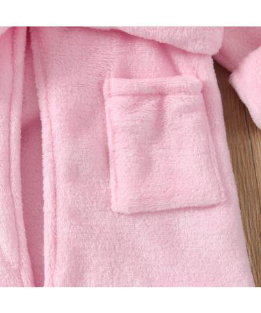 Soft Pink Jelly Baby Toddler Bathrobe | Flannel Nightwear for Boys & Girls | Cozy Winter Pajamas 4-5 Years - Buy Online on GoSupps.com