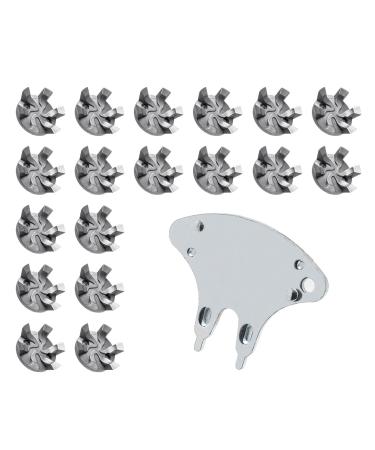 FENLERN 20 pieces golf shoe spikes replacement with spike key. Metal spikes with thread and spike key for easy installation.