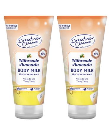 Dresdner Essenz Nourishing Avocado Body Lotion 2 x 200 ml Vegan Body Cream