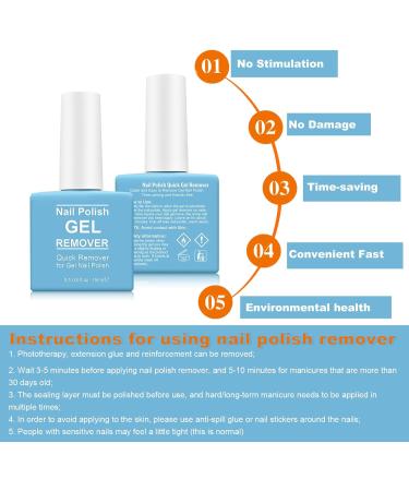 ALIVER Gel Nail Polish Remover Professional for Nails with Cuticle Pusher Tool Remove Gel Polish Don't Hurt Nails in 2-4 Minutes No Need for Foil Soaking or Wrapping Safe and Quick DIY 15ml - Buy Online on GoSupps.com