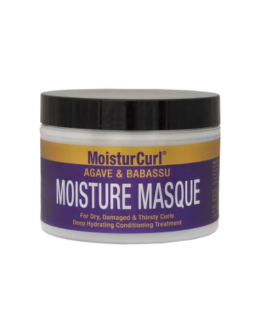 Gold Banner Beauty Products MOISTURCURL Moisture Masque  Stimulating Deep Conditioner  Strengthens  Reduces Breakage  Repairs Damage & Protects - Made with Agave & Babassu Butters - 8oz