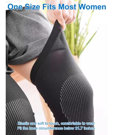 Knee Compression Sleeves for Men & Women - Lightweight Knee Pain Relief Brace Dancer Knee Pads Daily Use Knee Warmers (Black - Buy Online on GoSupps.com