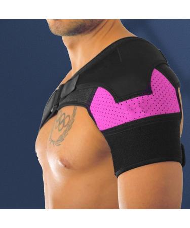 Shoulder Brace Support Rotator Cuff Compression Support Adjustable Shoulder Support Brace Strap Joint Sport Gym Compression Bandage Wrap for Fitness or Training Exercise(Blue) - Buy Online on GoSupps.com