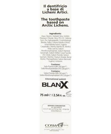 Blanx Sensitive Toothpaste with Arctic Lichen - Whiten Sensitive Teeth 75ml | International Shipping Available - Buy Online on GoSupps.com