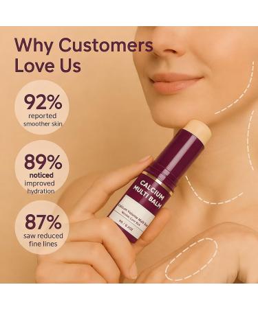 MOONGAZE Calcium Multi-Balm Stick Korean Skin Firming Treatment for Face Eyes & Neck Hydrating Collagen + Vitamin D/E Almond Formula All Skin Types 1 - Buy Online on GoSupps.com