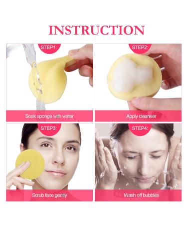 48 Compressed Face Sponges - Reusable Beauty Spa Cleaning Sponges for Makeup Removal & Facial Care - Buy Online on GoSupps.com