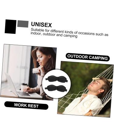 6 Pcs 3D Stereo Goggles Men's Night Eye Sleeping Masks - Black Cotton Blindfold Set for Work and Travel - Pack of 6 - Buy Online on GoSupps.com