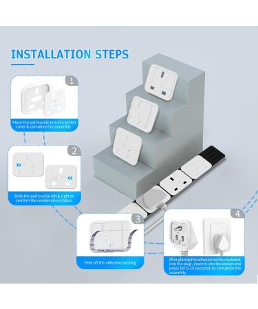 20Pcs UK Baby Safety Outlet Covers - Child Plug Protectors for Socket - Electric Shock Prevention - White*20 - Buy Online on GoSupps.com