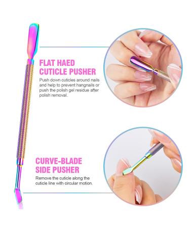 Acrylic Nail Clipper 5 in 1 Kit with Glass Nail File - Professional Manicure Pedicure Tools for Finger Toe Nails - Rainbow - Buy Online on GoSupps.com