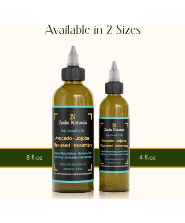 Zasha Naturals Hair Oil for Dry Hair Cold Pressed Rosemary Avocado Flaxseed & Jojoba Oil Dry Scalp Treatments for All Hair Types Oil - Buy Online on GoSupps.com
