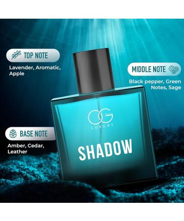 OG BEAUTY Luxury Shadow Eau de Parfum 50 ml A Deep Invigorating Fragrance of Lavender and Bold Aromas for a Long-Lasting Signature Scent | for Men. - Buy Online on GoSupps.com