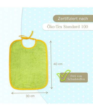 Kigatex 10 Pack Baby Bibs - 100% Cotton Adjustable & Ultra Absorbent - Eco-Tex Certified - Multicolored 30x40 cm - Buy Online on GoSupps.com