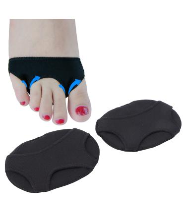 Elastic shoe inserts in the forefoot area Split Toe Foot Cushion Sleeves 3 Holes Metatarsal Pads - absorbed sweat and is skin -friendly
