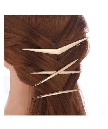 Iaceble Minimalist X Hair Clips Barrette X Shape Hair Pin Clip Geometry Head Clips Hairpins Metal Gold Hairpin Hairclip Decorative Hair Accessories for Women and Girl Headdress (X shape)
