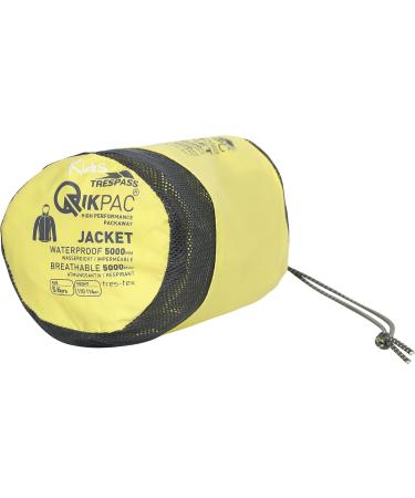 Trespass Unisex Kids Qikpac Jacket - Compact Packable Waterproof Rain Jacket (11/12 Yellow) | International Shipping Available - Buy Online on GoSupps.com