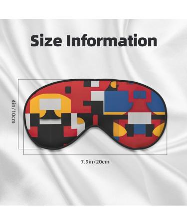 Unisex Sleep Eye Mask - Red Yellow Blue Black Print | Soft Comfort Eye Shade for Travel Yoga & Shift Work - Buy Online on GoSupps.com