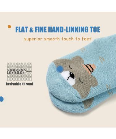 Non Slip Baby Winter Socks with Grips 6 Pairs - 0-12 Months | Moon Tree Baby - Buy Online on GoSupps.com