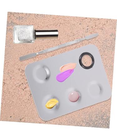 Beaupretty 1 Set Palette Manicure Paint Trays Nail Paint Display Boards Manicure Display Boards Salon Manicure Paint Boards Nail Paint Mixing Boards Stainless Steel Nail Polish Make up 15X10X0.5CM Silver - Buy Online on GoSupps.com